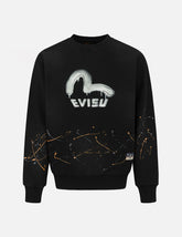 Logo and Seagull Print Relax Fit Sweatshirts