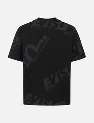 Allover Logo and Seagull Print Regular Fit T-Shirt