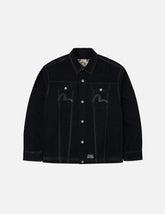 Kamon and Seagull Appliqué Regular Fit Denim Jacket Shirt