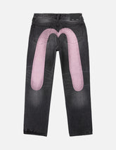 Faded Daicock Print Relax Fit Jeans #2030