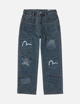 Skull Multi-Pocket Denim Jeans