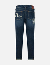 Seagull Print Taper Fit Jeans #2017