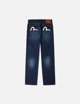 Ecru Brushstoke Seagull Print Regular Fit Jeans #2020