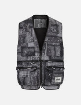 Allover Paisley Print Oversized Cargo Vest