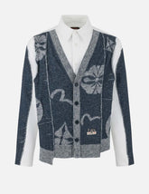 2-in-1 Seagull and Kamon Embroidery Relax Fit Shirt