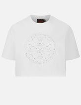 Kamon Rhinestone Cropped T-Shirt
