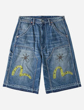 Heavy Washed studded Cargo Shorts