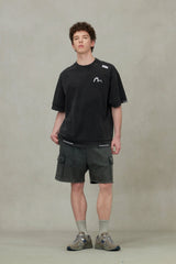 Logo and Seagull Embroidery Oversized T-shirt