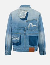 Deconstructed with Multi-pocket Loose Fit Denim Jacket