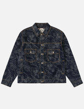 Allover Leopard Jacquard Denim Jacket