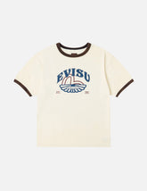Washed Seagull and Logo Print Regular Fit Ringer T-shirt