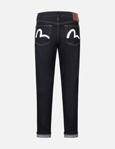 Ecru Seagull Print Taper Fit Jeans #2017