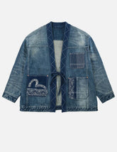 Boro Sashiko Denim Kimono Jacket