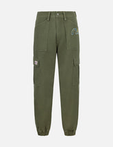Seagull Appliqué Embroidery Wide-leg Woven Jogger