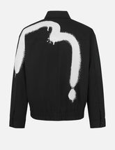 Graffiti Daicock Print Boxy Fit Zip Up Jacket