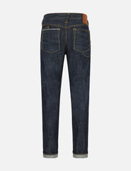7 Pockets Design Taper Fit Raw Jeans #2017