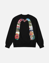 Godhead Lion Dance Daicock Print Loose Fit Sweatshirt