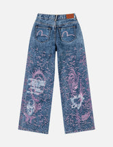 Pink Burn-Out Jeans