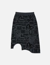 Allover EVISU Jacquard Fashion Fit Distressed Knitted Skirt