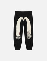 Daruma and Wheel of Wisdom Daicock Print Straight Fit Sweatpants