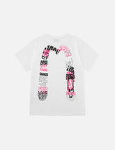 Logo and Graffiti Daicock Print Boyfriend T-Shirt
