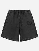 Chain Stitch Seagull Heavy Washed Sweatshorts