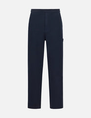 Slogan Appliqué Embroidery Straight Fit Worker Chino