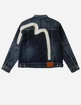 Hand Brush Printed Daicock Denim Jacket