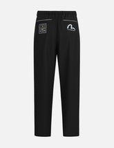 Seagull Embroidery Striped Taper Fit Woven Pants