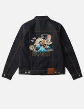 Flying Dragon Embroidered Denim Jacket