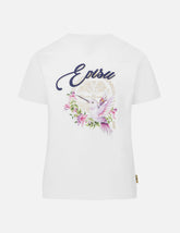 Hummingbird and Magnolia Print Regular Fit T-shirt