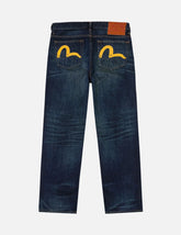 Dark-washed Seagull Print Regular Fit Jeans #2020