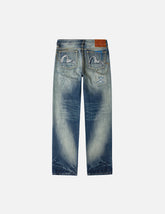 7-Pocket Design with Seagull Embroidery Washed Regular Fit Jeans #2020