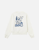 Cat and Logo Embroidery Regular Fit Sweatshirt