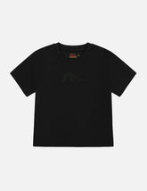 Slogan Embroidery and High-heeled Seagull Slim Fit T-Shirt
