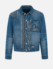 Two-tone Daicock Inserted Regular Fit Denim Jacket