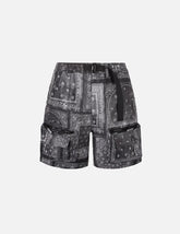 Allover Paisley Print Relax Fit Cargo Shorts