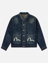 Layered Pocket Denim Worker Jacket