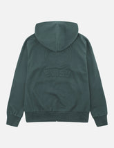 Emboss Kamon Logo Zip-Up Hoodie