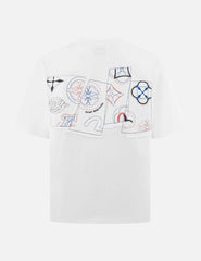 Logo and Kamon Embroidery Loose Fit T-Shirt