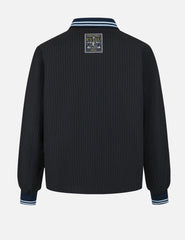 Logo and Slogan Embroidery Regular Fit Striped Suit Ccoach Jacket