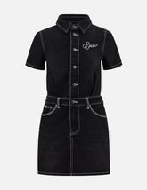 Logo Embroidery Fashion Fit Denim Dress
