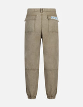 Seagull and Kamon Embroidery Straight Fit Woven Joggers