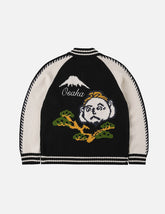 Henohenomohe Godhead Intarsia Knit Relax Fit Cardigan