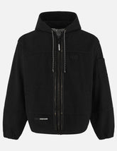 Logo Embroidery Boxy Hooded Jacket