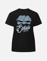 Deconstructed Denim Applique Embroidery Regular Fit T-Shirt