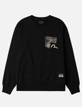 Japanese Print Brocade Pocket Sweatshirt