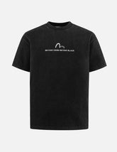 EVISUKURO Embroidery Washed Relax Fit T-shirt
