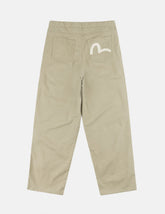 Back Seagull Print Chino Pants