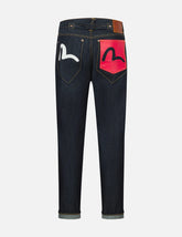 Bold Seagull Print Taper Fit Jeans #2017
